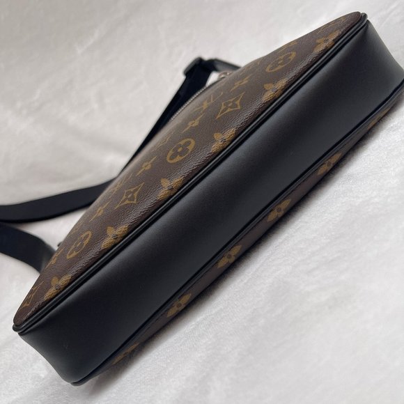 New Auc Louis Vuitton Monogram Macassar Canvas Bass MM Messenger/crossbody Bag - Picture 10 of 17